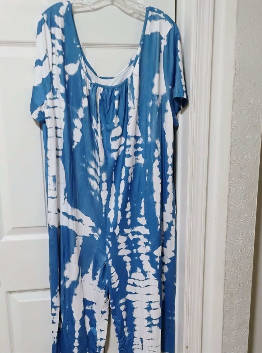 Got To Have Blue and White Tie-Dye Romper With Pockets. Size 3x